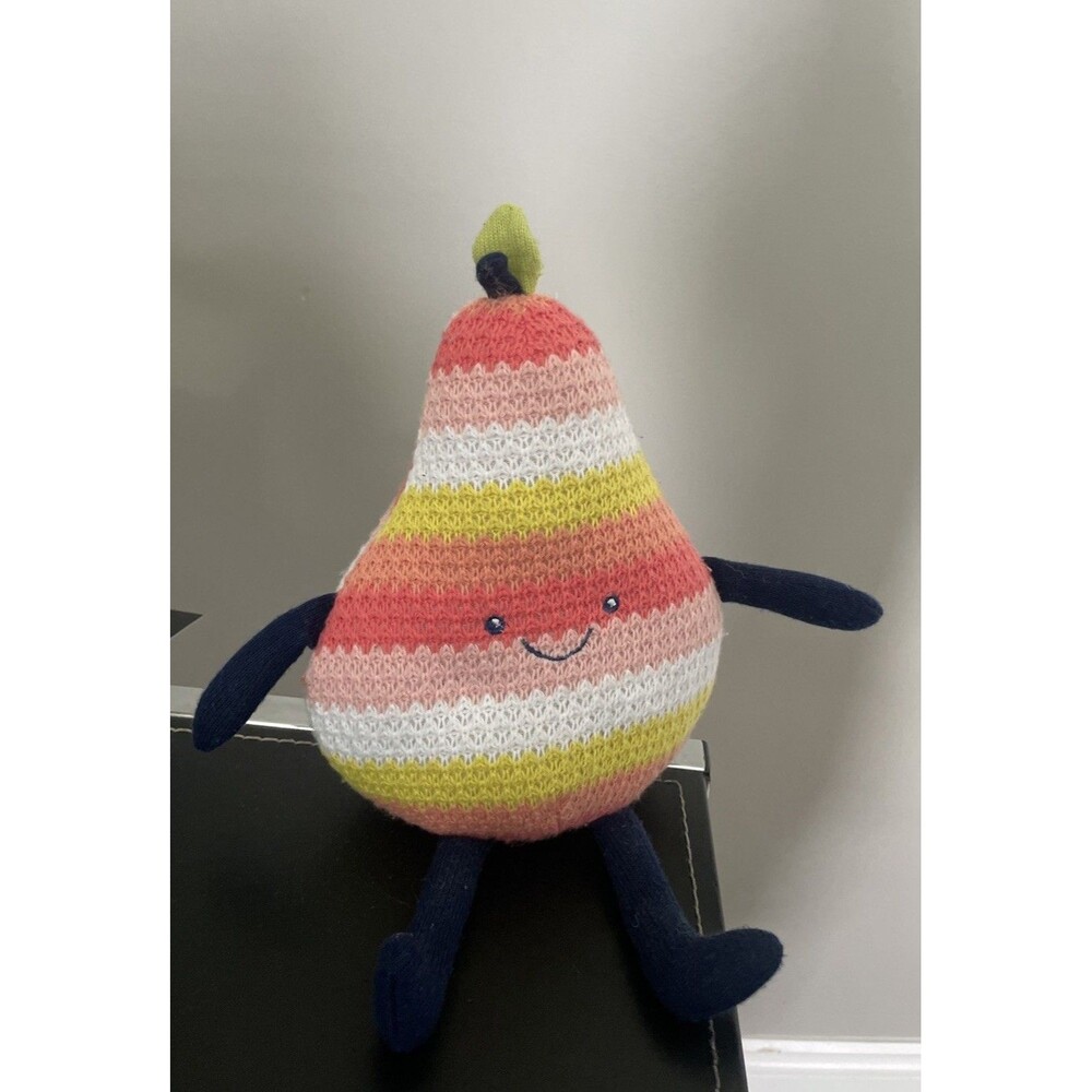 Pillowfort Knit PEAR Plush Multicolor Stripe Fruit Foodie People Target J2